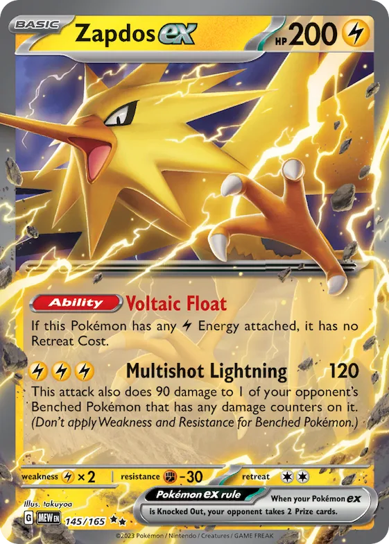 Zapdos ex #145 – Scarlet & Violet 151