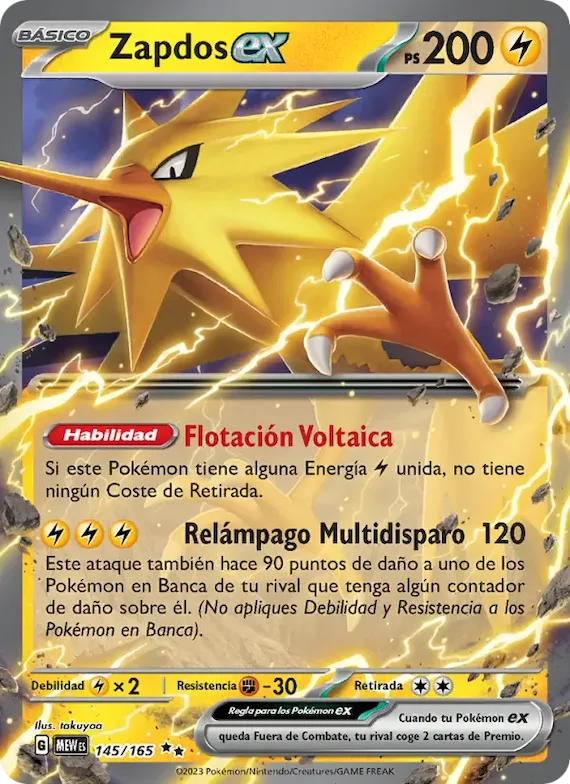 Zapdos ex 145 – Escarlata y Púrpura – 151