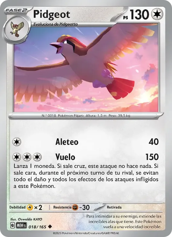 Pidgeot 18 – Escarlata y Púrpura – 151