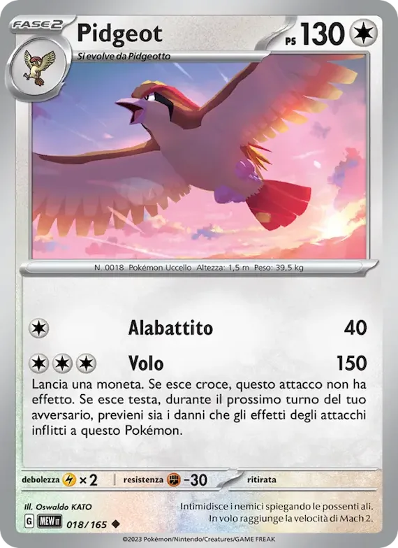 Pidgeot 18 – Scarlatto e Violetto – 151