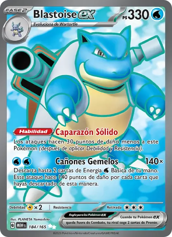 Blastoise ex 184 – Escarlata y Púrpura – 151
