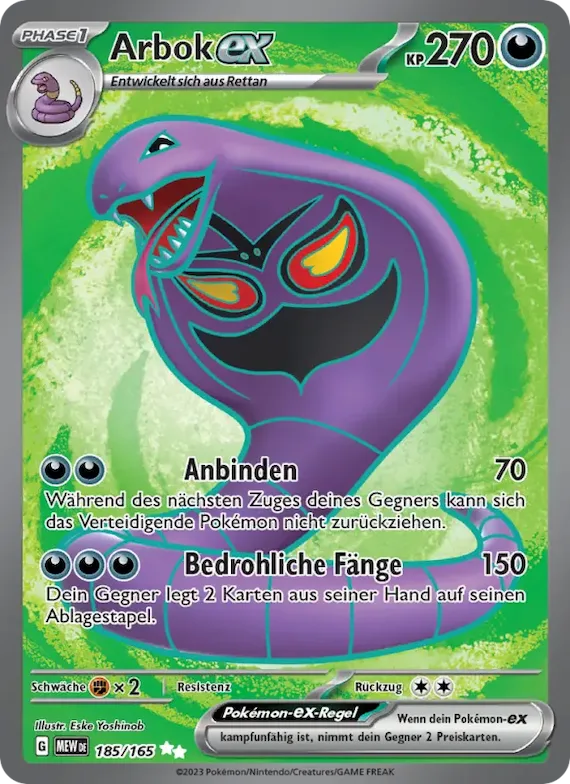 Arbok-ex 185 – Karmesin & Purpur – 151