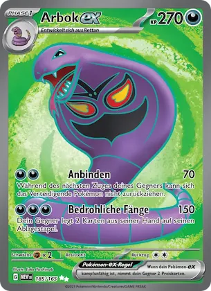 Arbok-ex Nr. 185 – Karmesin & Purpur – 151