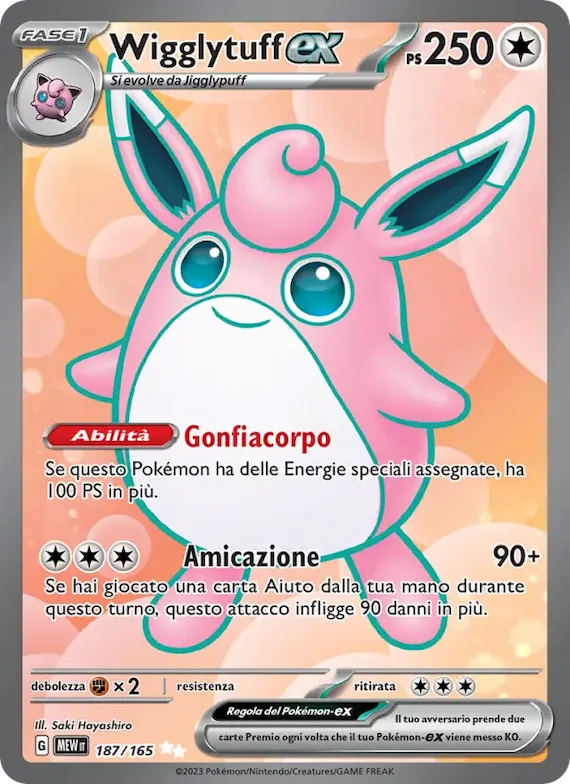 Wigglytuff-ex 187 – Scarlatto e Violetto – 151