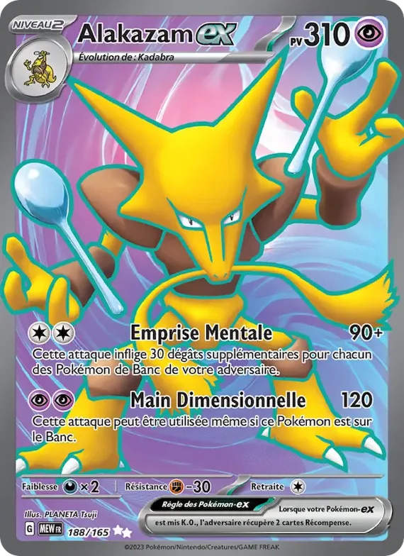 Alakazam-ex 188 – Écarlate et Violet – 151