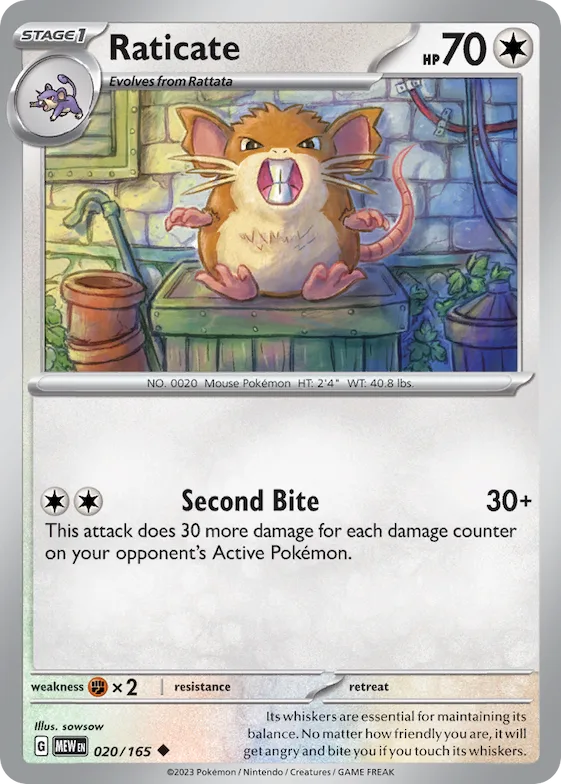Raticate 20 – Escarlate e Violeta – 151