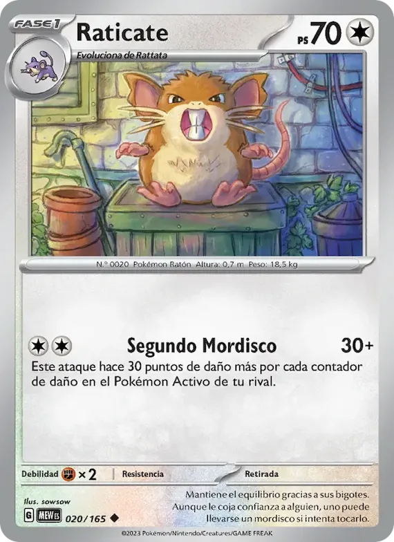 Raticate 20 – Escarlata y Púrpura – 151