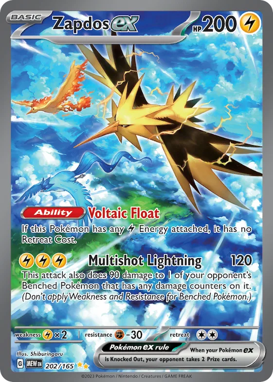 Zapdos ex #202 – Scarlet & Violet 151