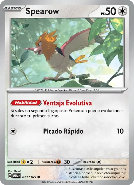 Spearow 21 – Escarlata y Púrpura – 151