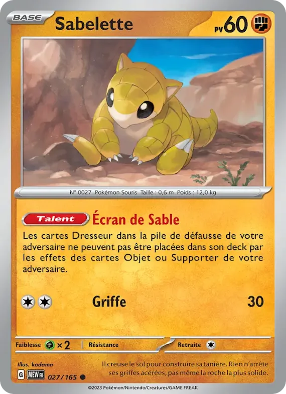 Sabelette 27 – Écarlate et Violet – 151