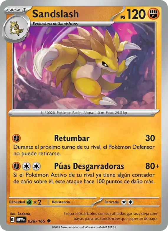 Sandslash 28 – Escarlata y Púrpura – 151