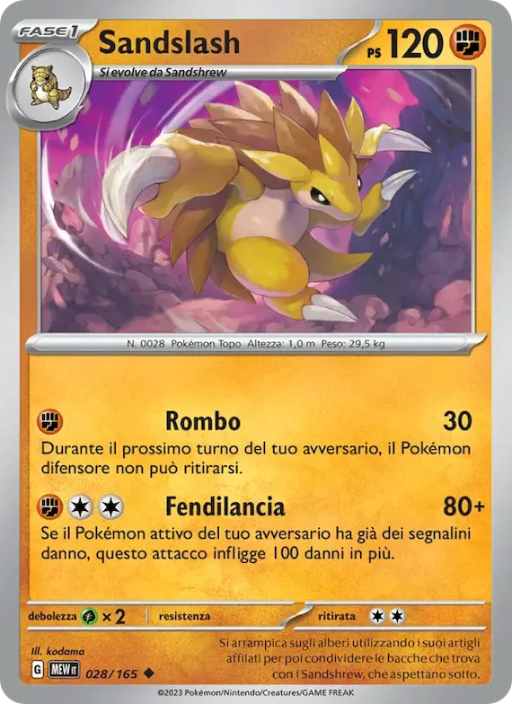 Sandslash 28 – Scarlatto e Violetto – 151