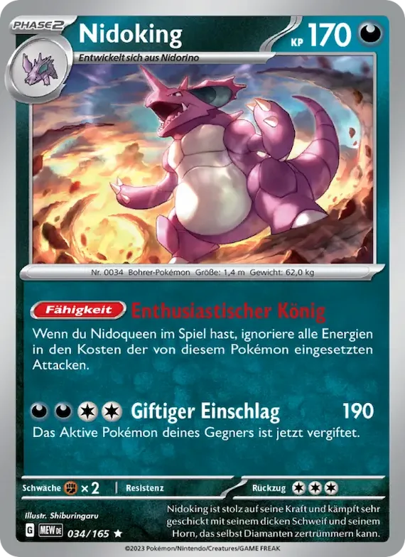 Nidoking 34 – Karmesin & Purpur – 151