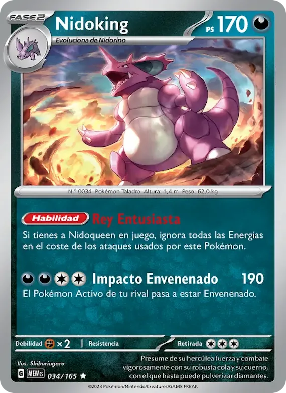 Nidoking 34 – Escarlata y Púrpura – 151