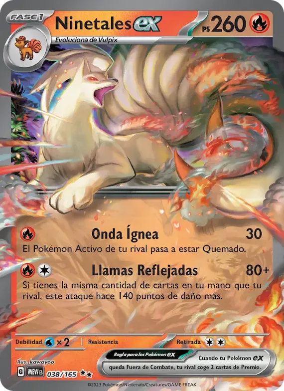 Ninetales ex 38 – Escarlata y Púrpura – 151