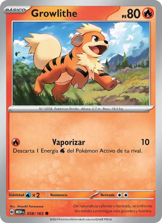 Growlithe 58 – Escarlata y Púrpura – 151