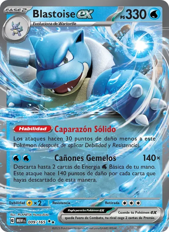 Blastoise ex 9 – Escarlata y Púrpura – 151