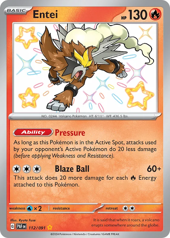 Entei #112 – Paldean Fates