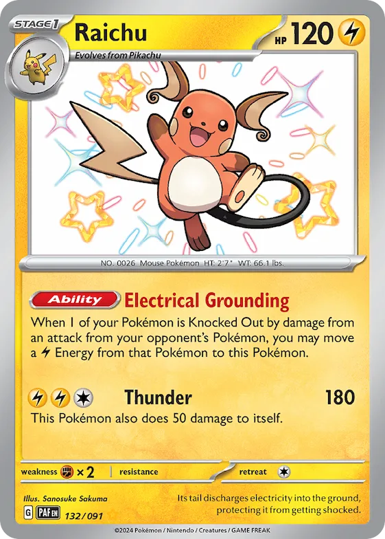 Raichu #132 – Paldean Fates