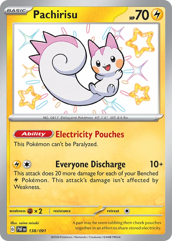 Pachirisu #138 – Paldean Fates