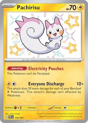 Pachirisu #138 – Paldean Fates