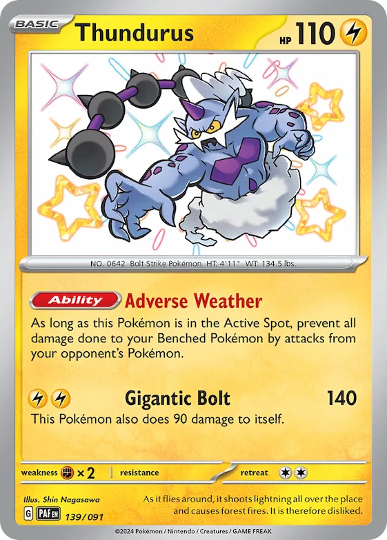 Thundurus #139 – Paldean Fates
