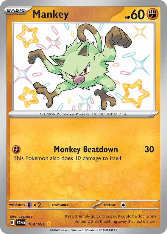 Mankey #169 – Paldean Fates