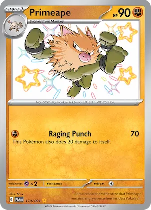 Primeape #170 – Paldean Fates