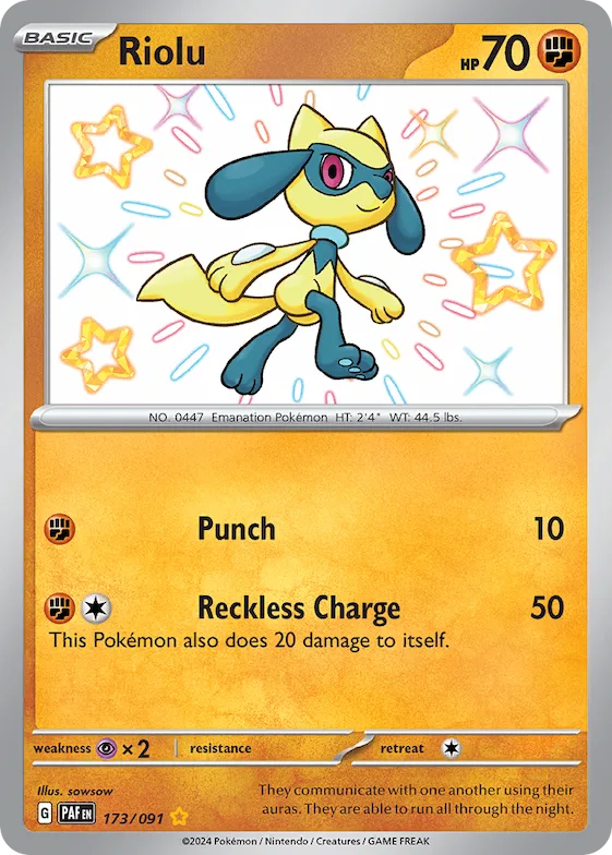 Riolu #173 – Paldean Fates