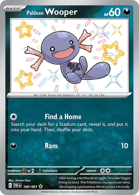 Paldean Wooper #180 – Paldean Fates