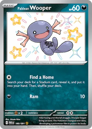 Paldean Wooper #180 – Paldean Fates