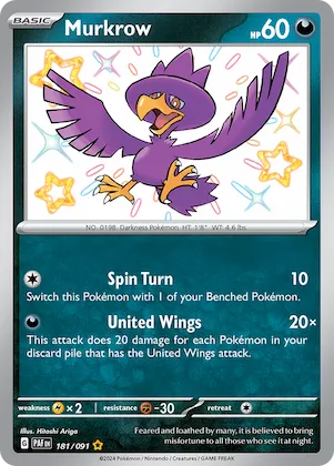 Murkrow #181 – Paldean Fates