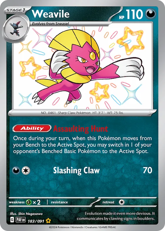 Weavile #183 – Paldean Fates