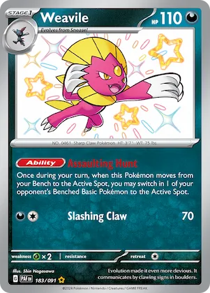 Weavile #183 – Paldean Fates