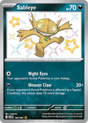 Sableye #184 – Paldean Fates