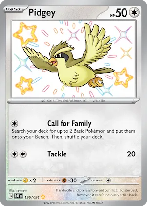 Pidgey #196 – Paldean Fates