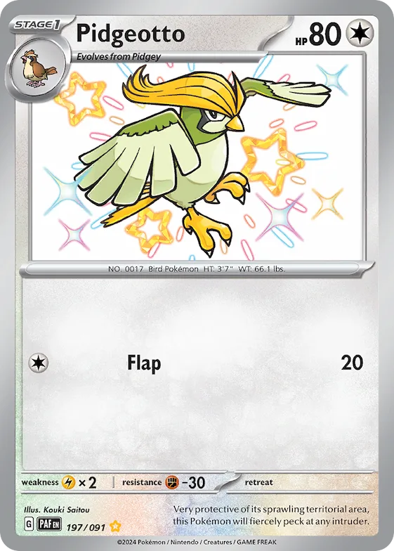 Pidgeotto #197 – Paldean Fates