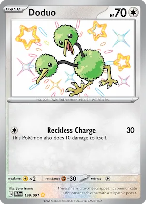 Doduo #199 – Paldean Fates