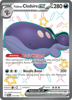 Paldean Clodsire ex #219 – Paldean Fates