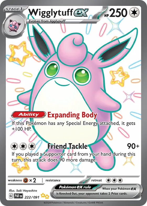 Wigglytuff ex #222 – Paldean Fates