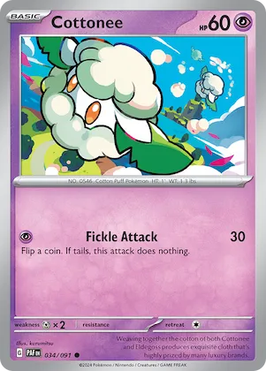 Cottonee #34 – Paldean Fates
