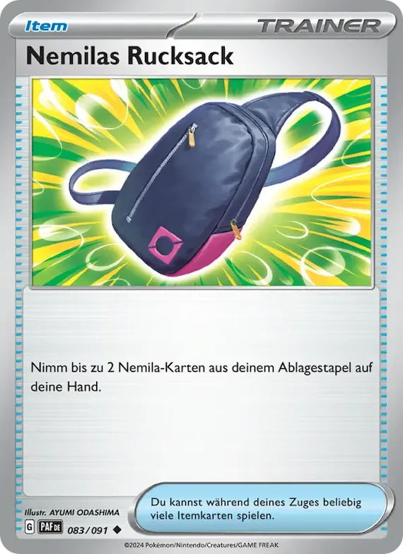 Nemilas Rucksack 83 – Paldeas Schicksale