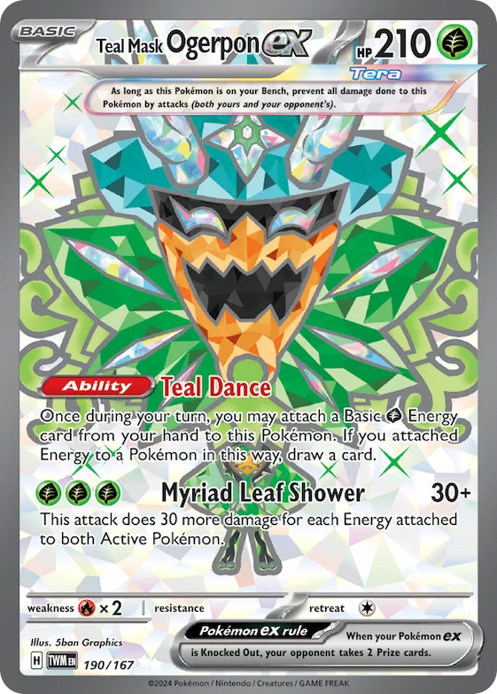 Teal Mask Ogerpon ex #190 – Twilight Masquerade