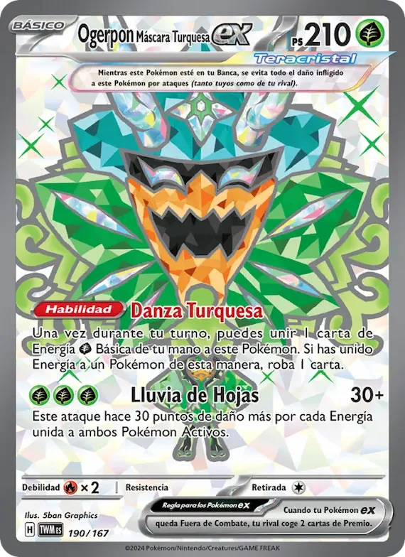 Ogerpon Máscara Turquesa ex 190 – Mascarada Crepuscular