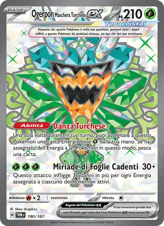 Ogerpon Maschera Turchese-ex 190 – Crepuscolo Mascherato