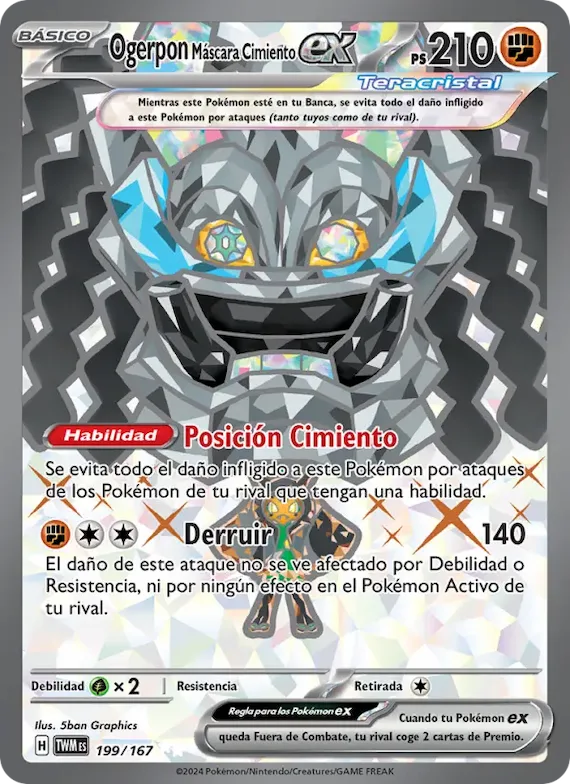 Ogerpon Máscara Cimiento ex 199 – Mascarada Crepuscular