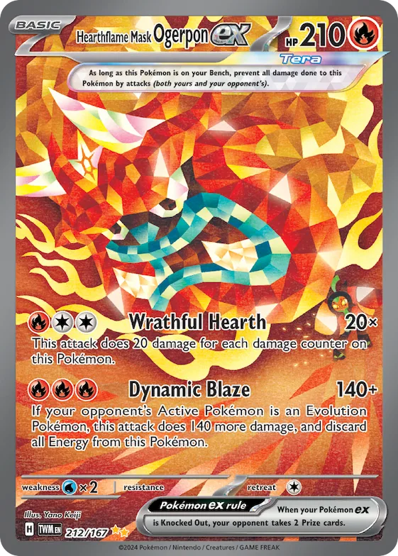 Hearthflame Mask Ogerpon ex #212 – Twilight Masquerade