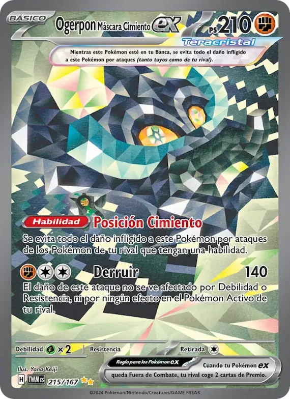 Ogerpon Máscara Cimiento ex 215 – Mascarada Crepuscular