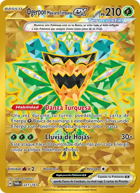 Ogerpon Máscara Turquesa ex 221 – Mascarada Crepuscular