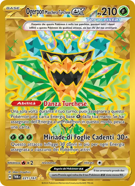 Ogerpon Maschera Turchese-ex 221 – Crepuscolo Mascherato